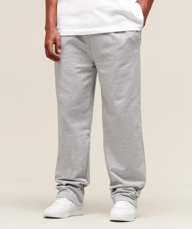  Rest Day Essentials Straight Leg Joggers - Light Grey Marl