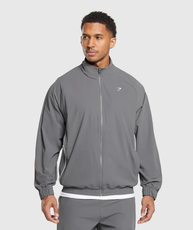  Contrast Track Top - Pitch Grey