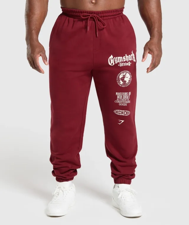  Global Lifting Oversized Joggers - Sets Red