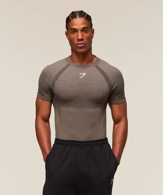  Shadow Seamless T Shirt - Camo Brown