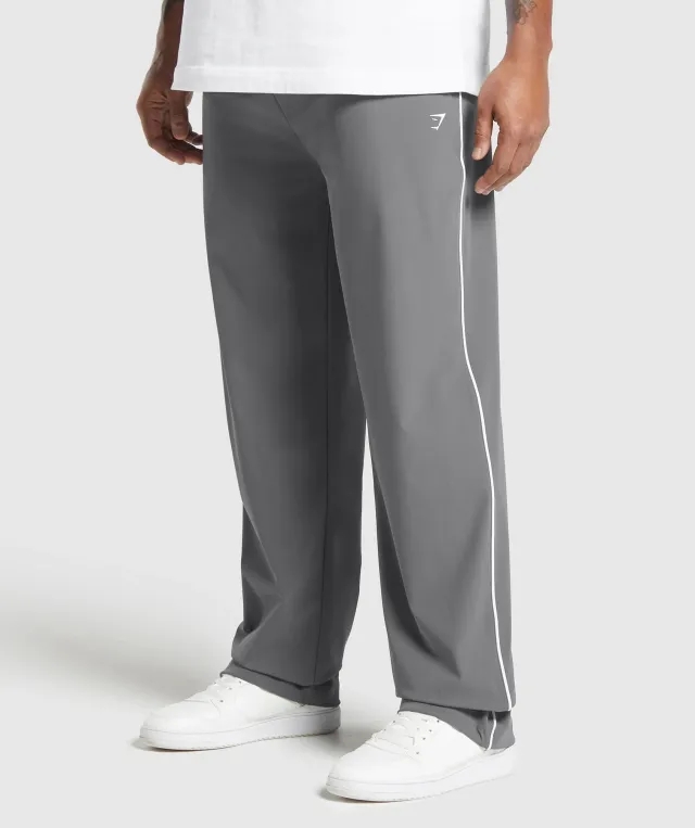  Contrast Straight Leg Pant - Pitch Grey