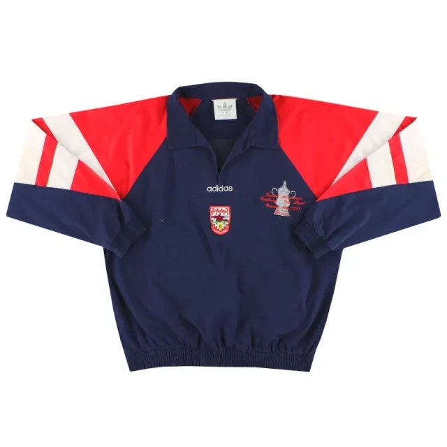 1993 Arsenal adidas 'FA Cup Winners' Drill Top M - Arsenal / Very Good / Medium