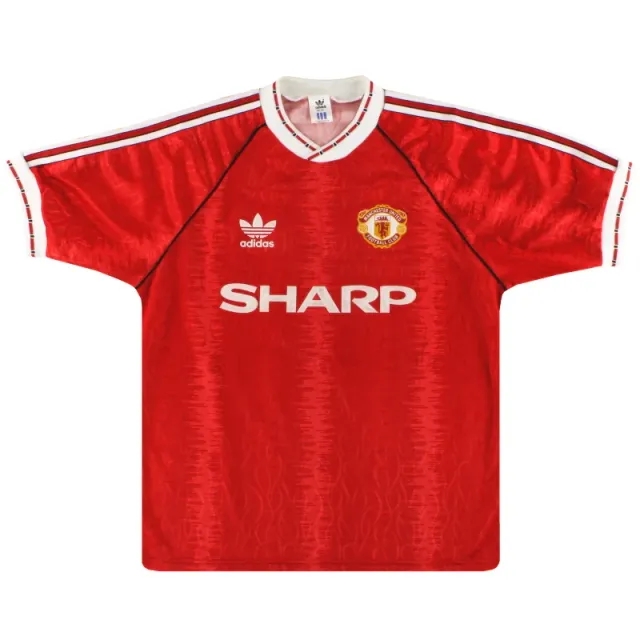 1990-92 Manchester United adidas Home Shirt L/XL - Manchester United / Very good / Large/XL