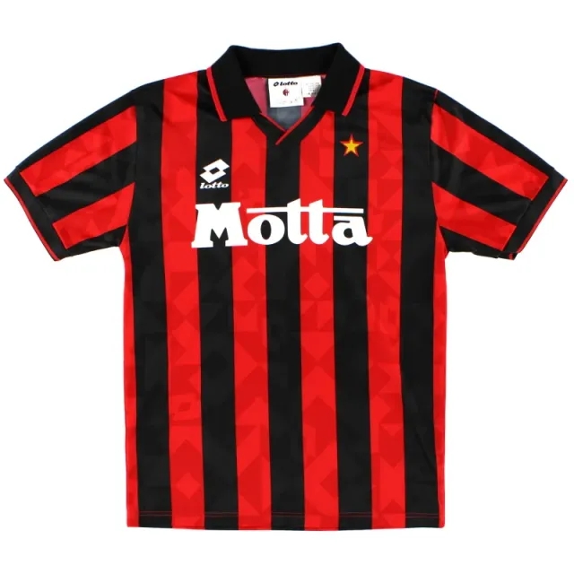 1993-94 AC Milan Lotto Home Shirt L - AC Milan / Excellent / Large