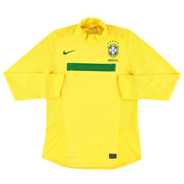 2011 Brazil Nike Player Issue Home Shirt L/S *As New* L - Brazil / As New / Large