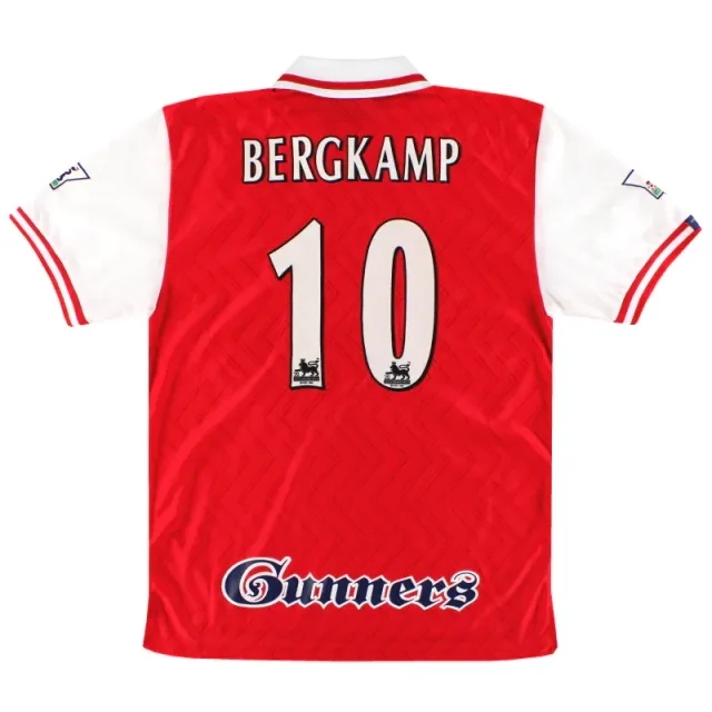 1996-98 Arsenal Nike Home Shirt Bergkamp #10 *Mint* M - Arsenal / Mint / Medium