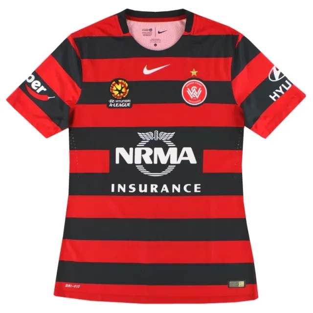 2015-16 Western Sydney Wanderers Nike Authentic Home Shirt *Mint* L - Other World Clubs / Mint / Large