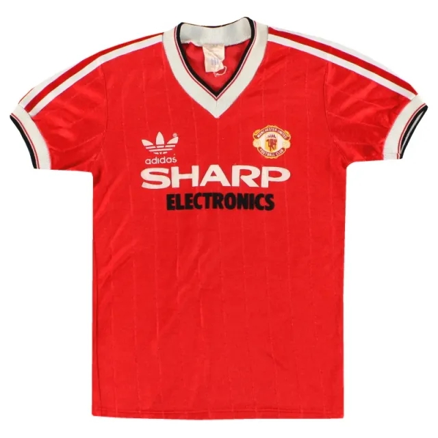 1982-83 Manchester United adidas Home Shirt L.Boys - Manchester United / Excellent / Large Boys