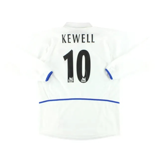 2002-03 Leeds Nike Home Shirt Kewell #10 L/S *Mint* L - Leeds / Mint / Large