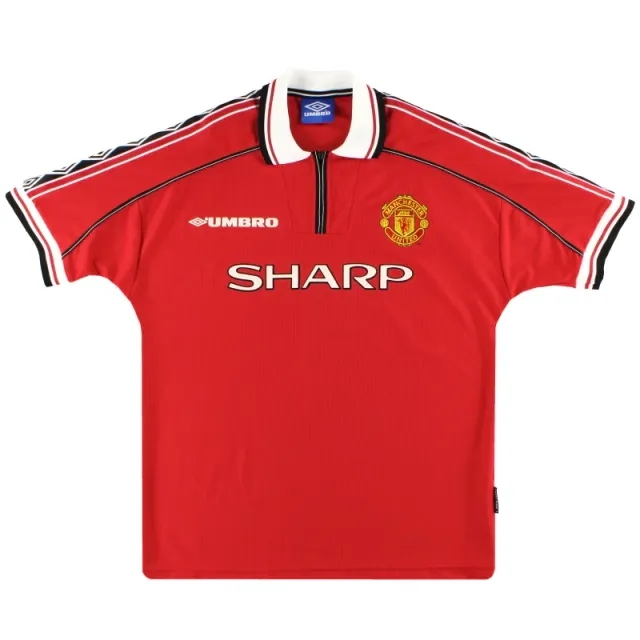 1998-00 Manchester United Umbro Home Shirt L - Manchester United / Excellent / Large