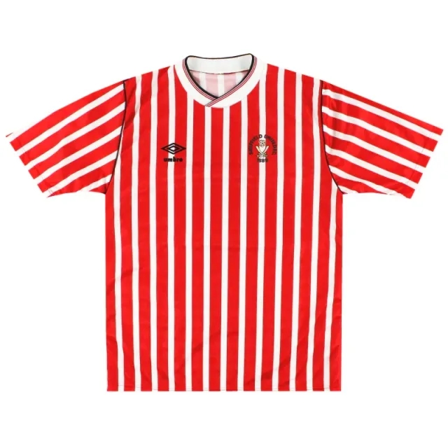 1987-90 Sheffield United Umbro Home Shirt L - Sheffield United / Excellent / Large