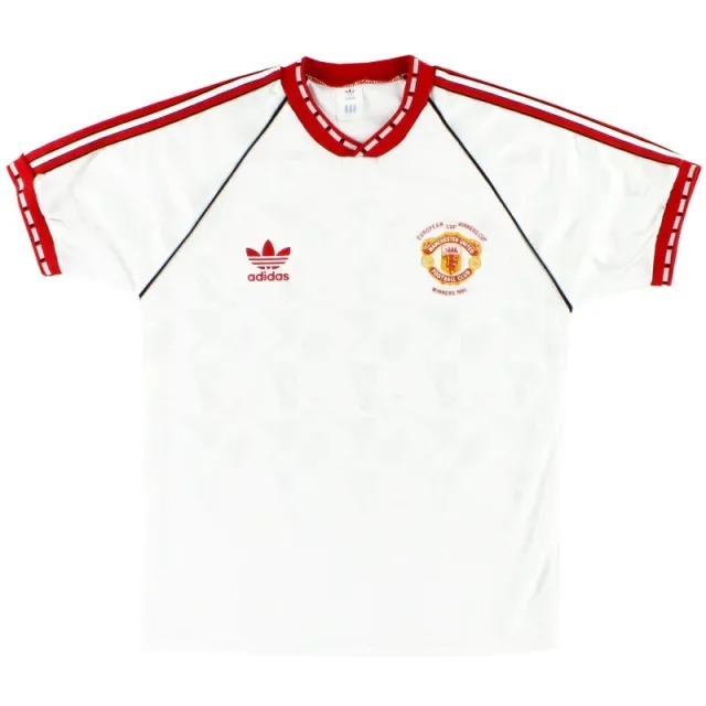 1991 Manchester United adidas ECWC Shirt M - Manchester United / Excellent / Medium