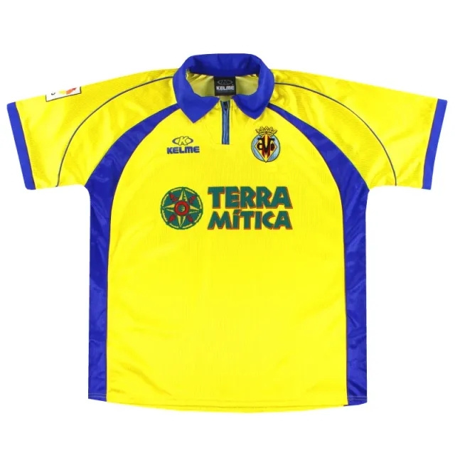 2000-01 Villarreal Kelme Home Shirt XL - Other Spanish Clubs / Excellent / XL