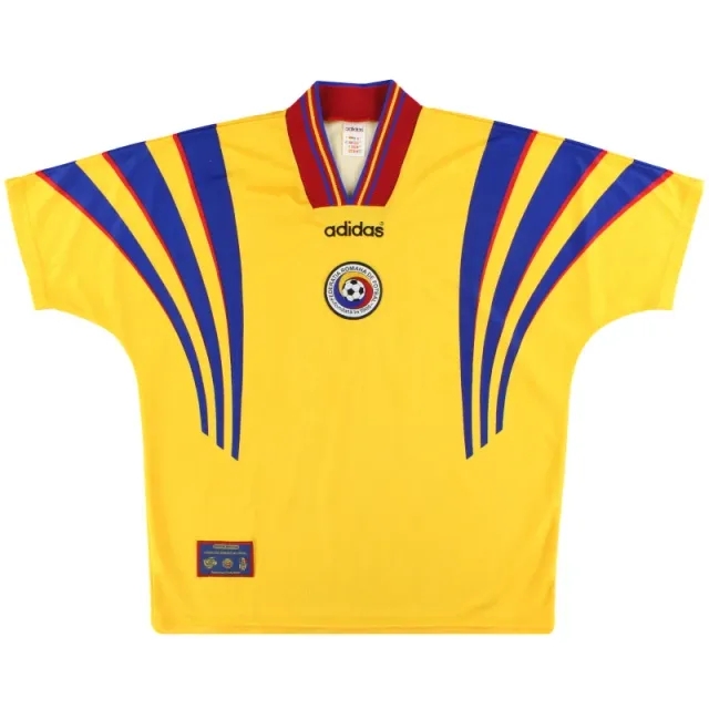 1996-98 Romania adidas Home Shirt *Mint* L - Romania / Excellent / Large