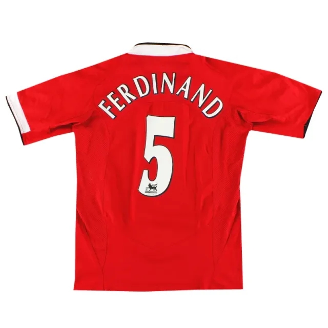 2004-06 Manchester United Nike Home Shirt Ferdinand #5 S - Manchester United / Excellent / Small