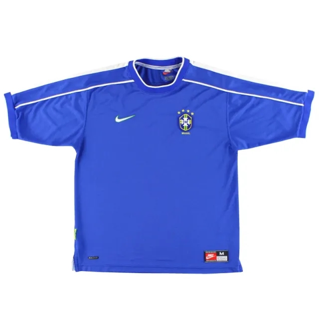 1998-00 Brazil Nike Away Shirt M - Brazil / Excellent / Medium