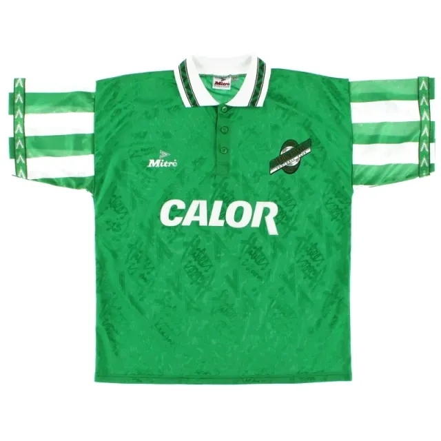 1994-96 Hibernian Mitre Home Shirt M - Other Scottish Clubs / Excellent / Medium