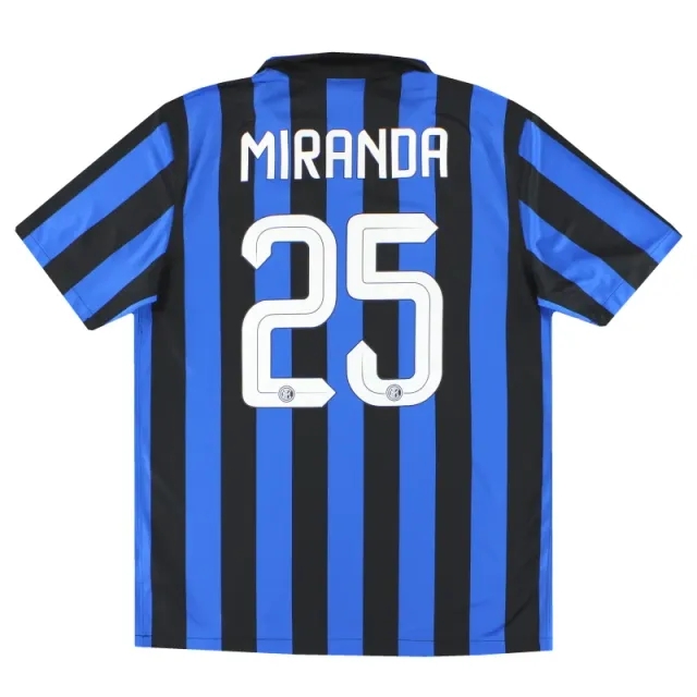 2015-16 Inter Milan Nike Home Shirt Miranda #25 L - Inter Milan / Excellent / Large