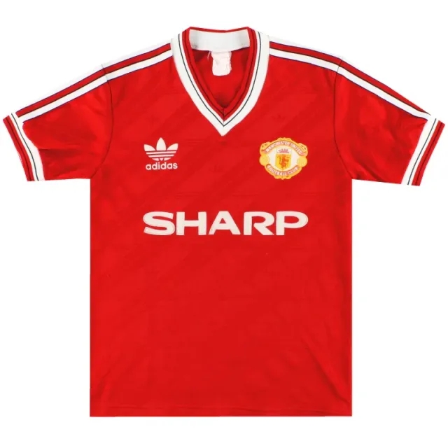 1986-88 Manchester United adidas Home Shirt Y - Manchester United / Very good / Youth