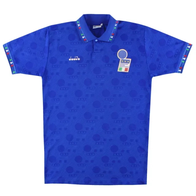1993-94 Italy Diadora Home Shirt XL - Italy / Excellent / XL