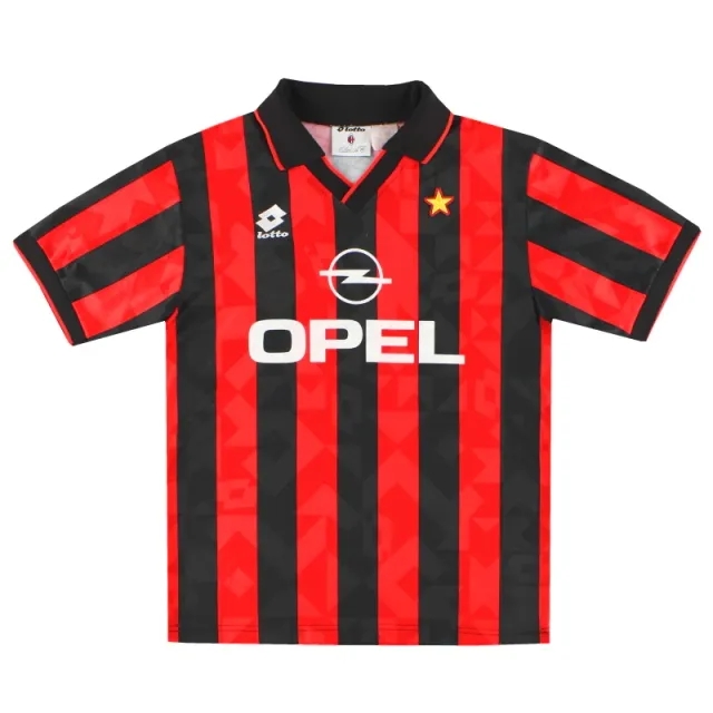 1994-95 AC Milan Lotto Player Issue Home Shirt M - AC Milan / Excellent / Medium