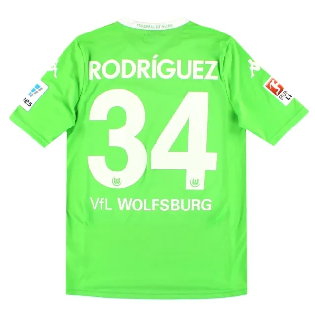 2014-15 Wolfsburg Kappa Home Shirt Rodriguez #34 S - Other German Clubs / Excellent / Small