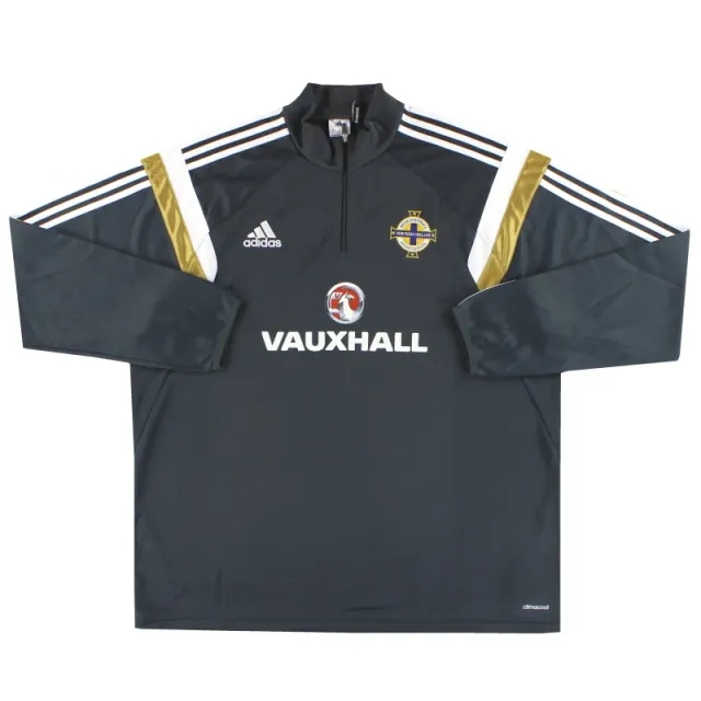 2014-15 Northern Ireland adidas 1/4 Zip Track Top XXL - Northern Ireland / Excellent / XXL