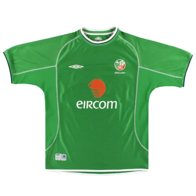 2001-03 Ireland Umbro Home Shirt *Mint* XXL - Ireland / Mint / XXL