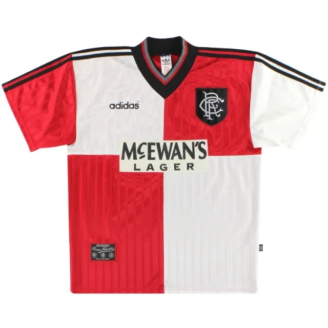 1995-96 Rangers adidas Away Shirt L - Rangers / Excellent / Large