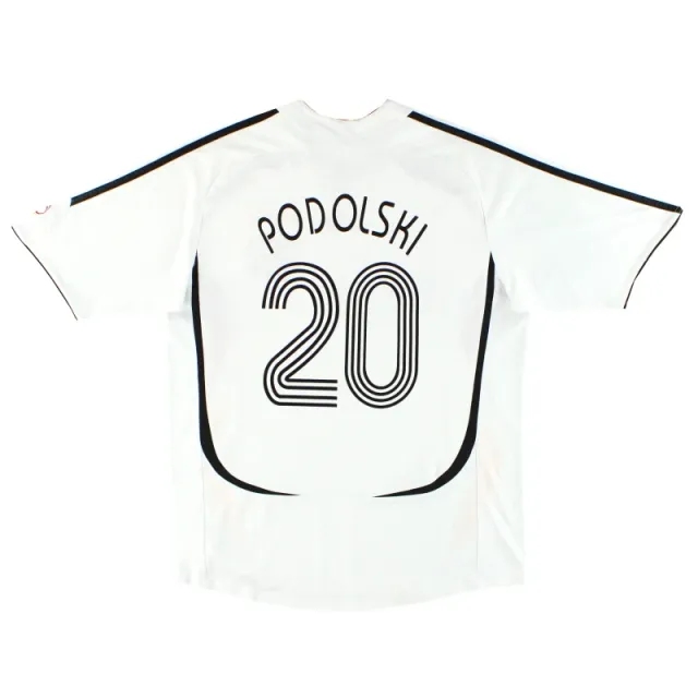 2005-07 Germany adidas Home Shirt Podolski #20 S - Germany / Excellent / Small