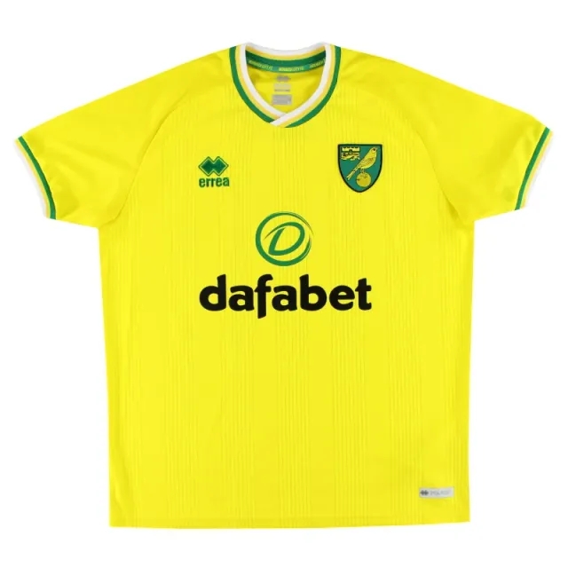 2020-21 Norwich City Errea Home Shirt M - Norwich City / Excellent / Medium