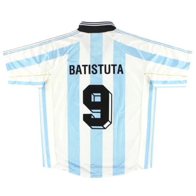 1998-99 Argentina adidas Home Shirt Batistuta #9 XL - Argentina / Excellent / XL