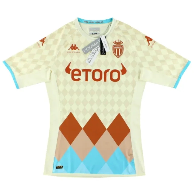 2022-23 Monaco Kappa x 'Drole de Monsieur' Kombat Pro Player Fourth Shirt *BNIB* - Monaco / BNIB / Medium