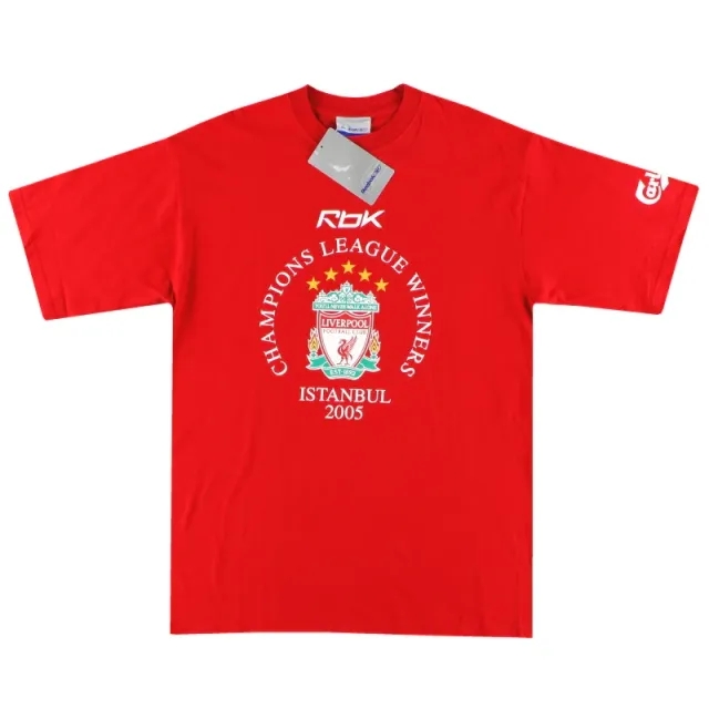 2005-06 Liverpool Reebok 'Champions League Winners' Graphic Tee *w/tags* S - Liverpool / w/tags / Small