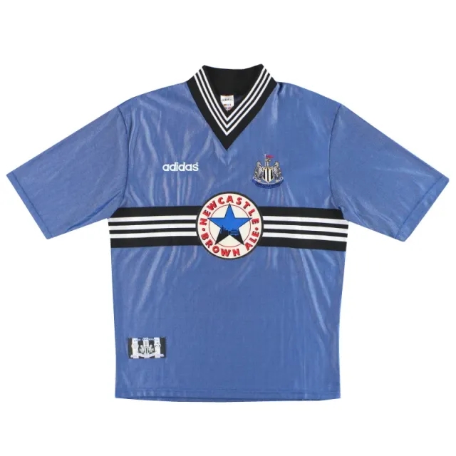 1996-97 Newcastle adidas Away Shirt Ginola #14 L - Newcastle United / Very good / Large