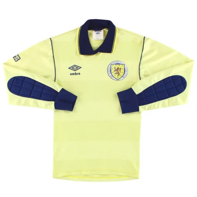 1986 Scotland Umbro Goalkeeper Shirt L/S #1 Y - Scotland / Good / Youth
