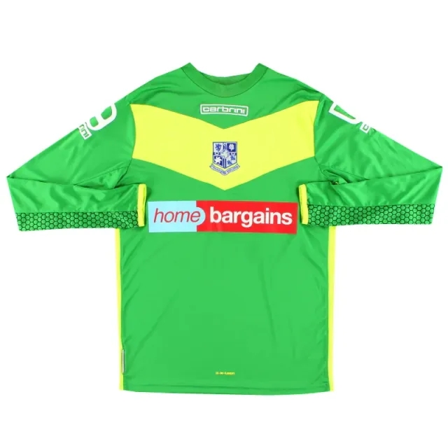 2014-15 Tranmere Rovers Carbrini Goalkeeper Shirt #57 XL.Boys - Tranmere Rovers / Mint / XL Boys