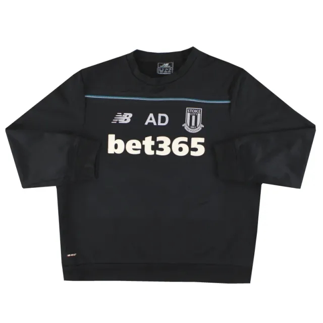 2015-16 Stoke New Balance Player Issue Training Sweatshirt 'AD' L - Stoke City / Very good / Large