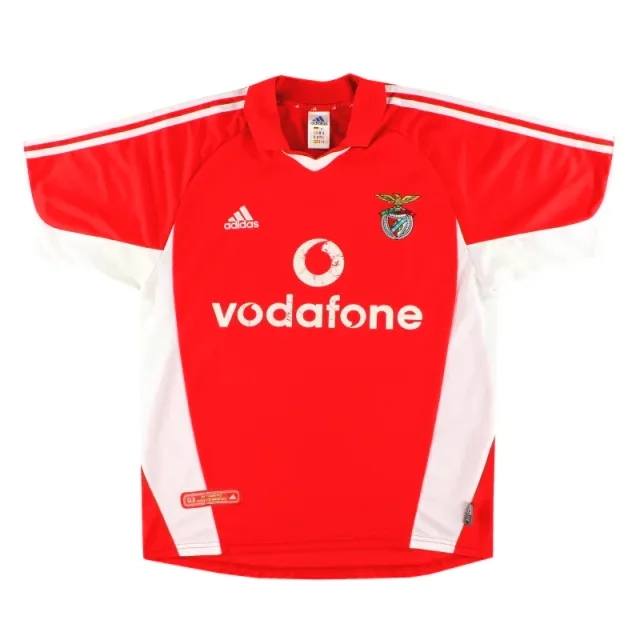 2001-02 Benfica adidas Home Shirt M - Benfica / Very Good / Medium