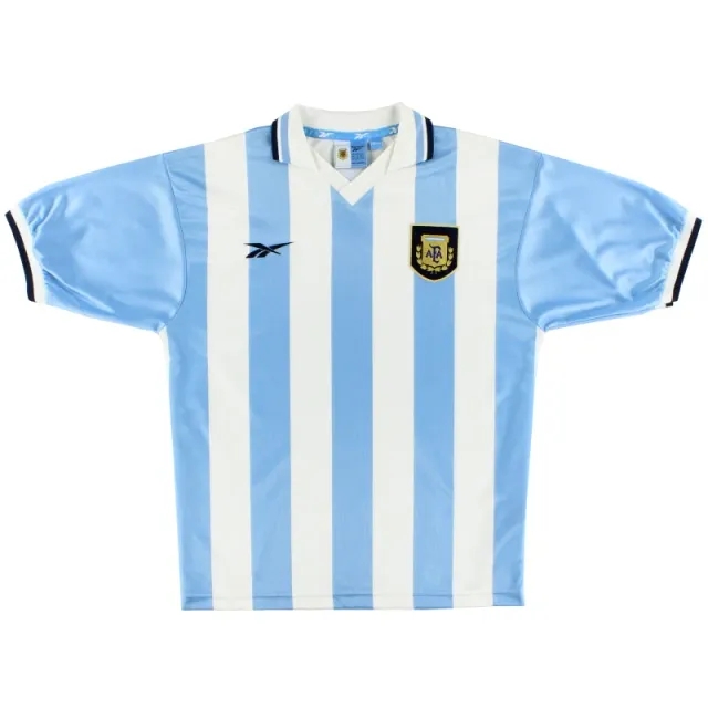 1999-00 Argentina Reebok Home Shirt L - Argentina / Excellent / Large