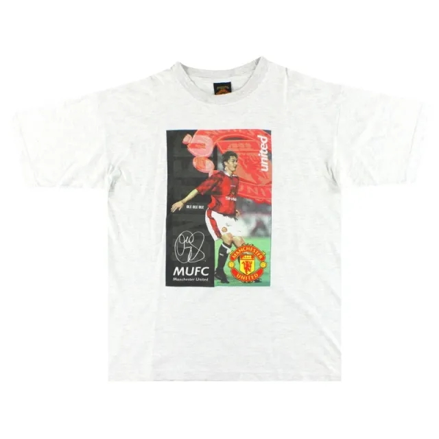 1996-99 Manchester United 'Solskjaer' Graphic Tee XL - Manchester United / Excellent / XL