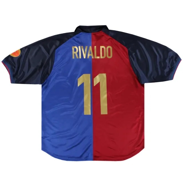 1999-00 Barcelona Nike Centenary Home Shirt Rivaldo #11 *Mint* XXL - Barcelona / Mint / XXL