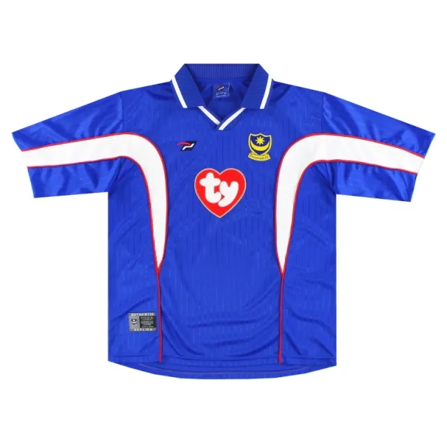 2002-03 Portsmouth Pompey Sport Home Shirt *Mint* XXL - Portsmouth / Mint / XXL