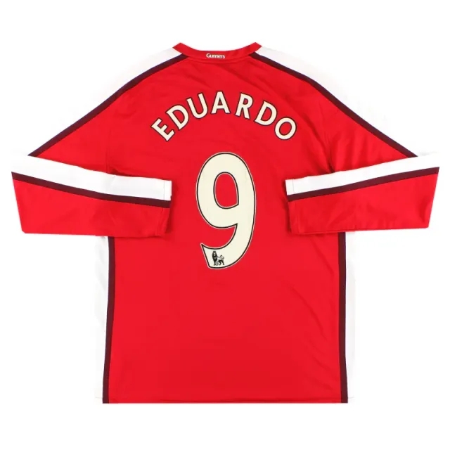 2008-10 Arsenal Nike Home Shirt Eduardo #9 L/S XL - Arsenal / Excellent / XL