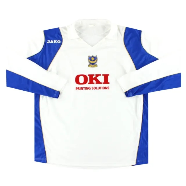2006-07 Portsmouth Jako Away Shirt L/S *Mint* XXL - Portsmouth / Mint / XXL