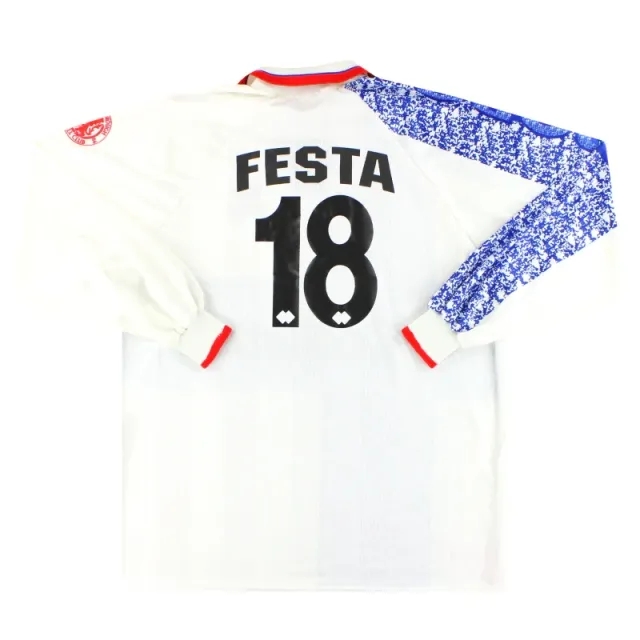 1996-97 Middlesbrough Errea Player Issue Away Shirt Festa #18 L/S XXL - Middlesbrough / Excellent / XXL