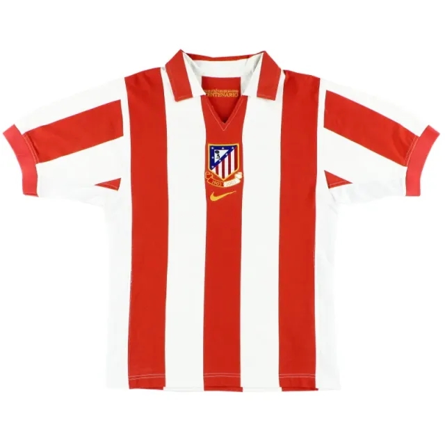 2003-04 Atletico Madrid Nike Centenary Home Shirt M - Atletico Madrid / Excellent / Medium