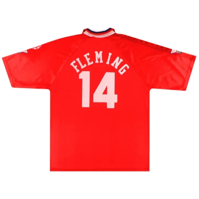 1996-97 Middlesbrough Errea Home Shirt Fleming #14 XXL - Middlesbrough / Excellent / XXL
