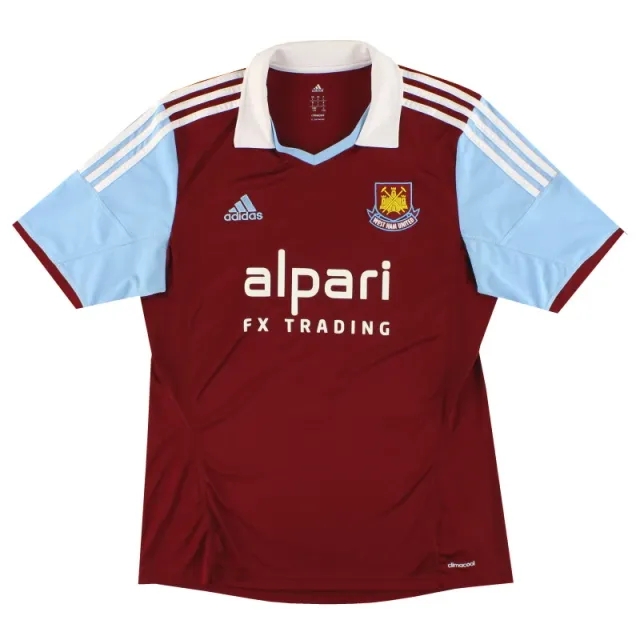 2013-14 West Ham adidas Home Shirt #9 L - West Ham / Excellent / Large