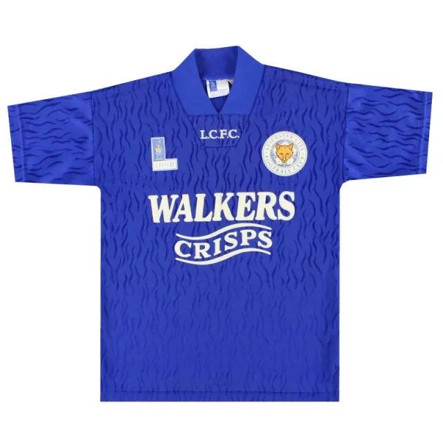 1992-94 Leicester Fox Leisure Home Shirt Thompson #8 Y - Leicester City / Excellent / Youth
